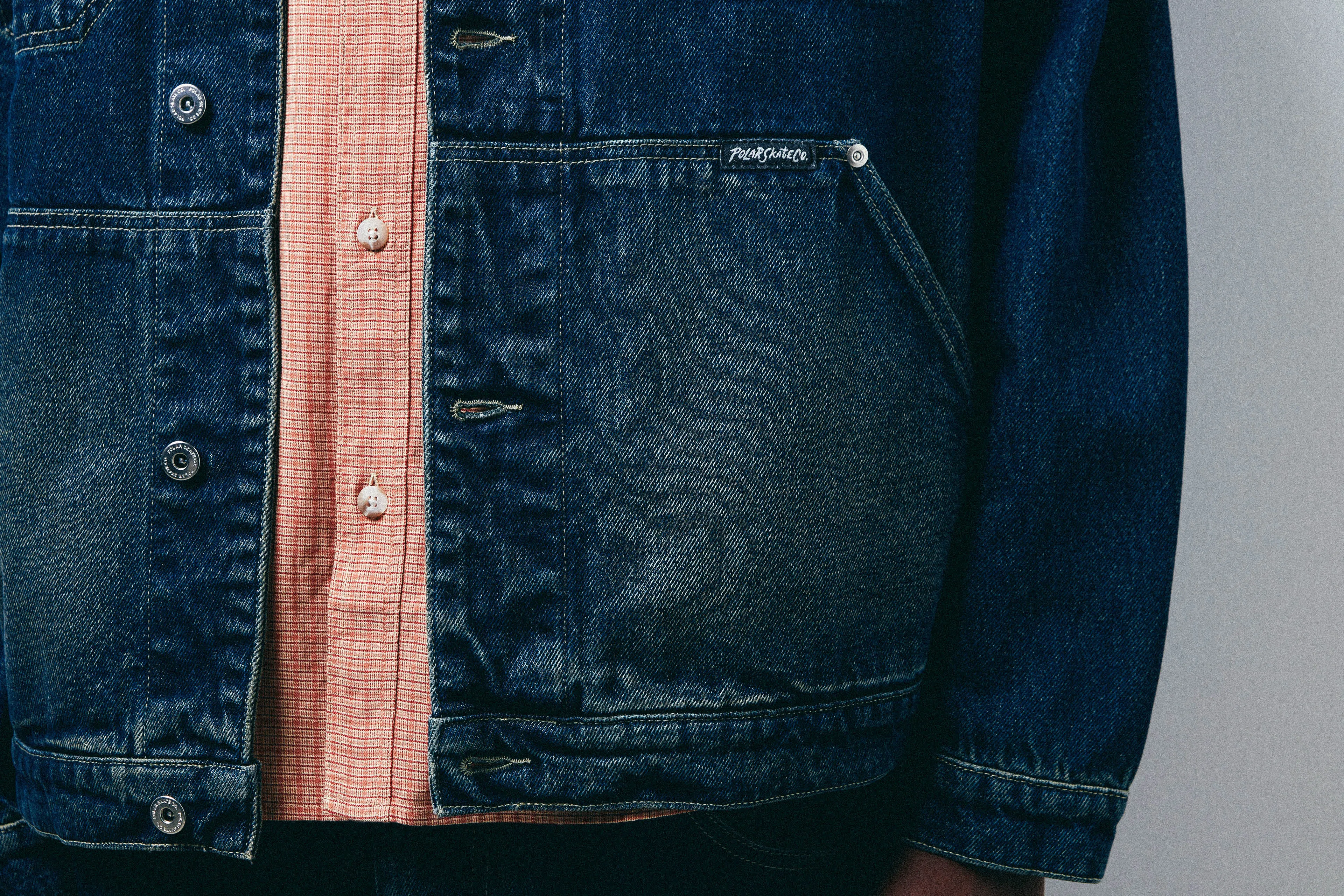 polar skate オーバーオール POLAR SKATE］Big Boy Denim Pants (Black / Dark Olive)-LION